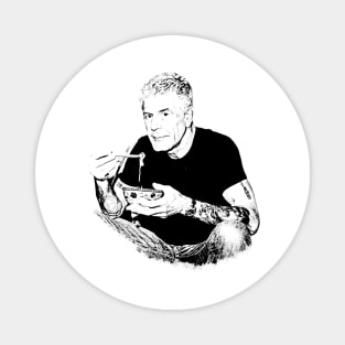 Anthony Bourdain With Noodle Magnet